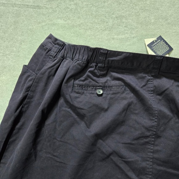 NWT Lands End Mini Straight Skirt Womens 26W Black Stretch Slit Hem Slash Pocket - Picture 4 of 15